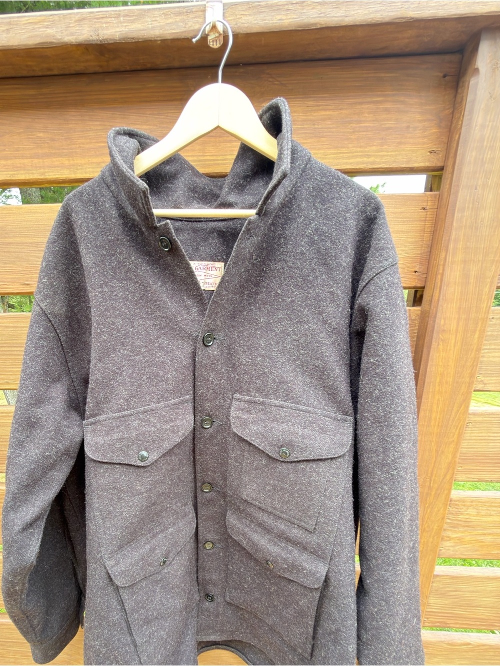 Filson Mackinaw Cruiser jacket charcoal color